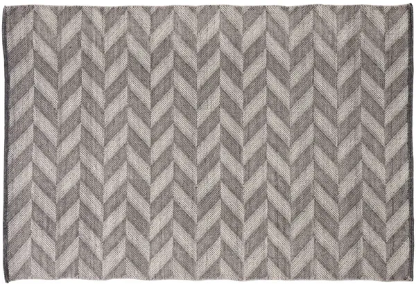 Zara Flatweave Wool Rug, Grey/Ivory
