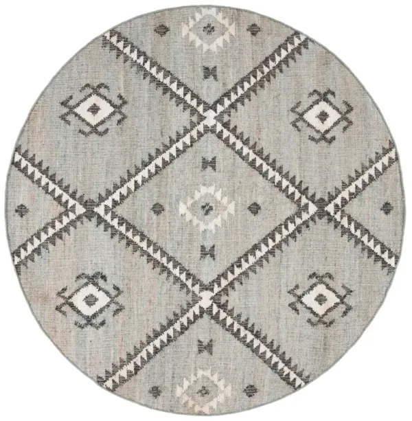 Dia Hand Woven Rug, Blue/Black