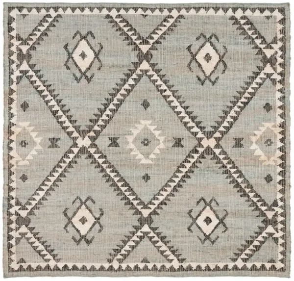 Dia Hand Woven Rug, Blue/Black