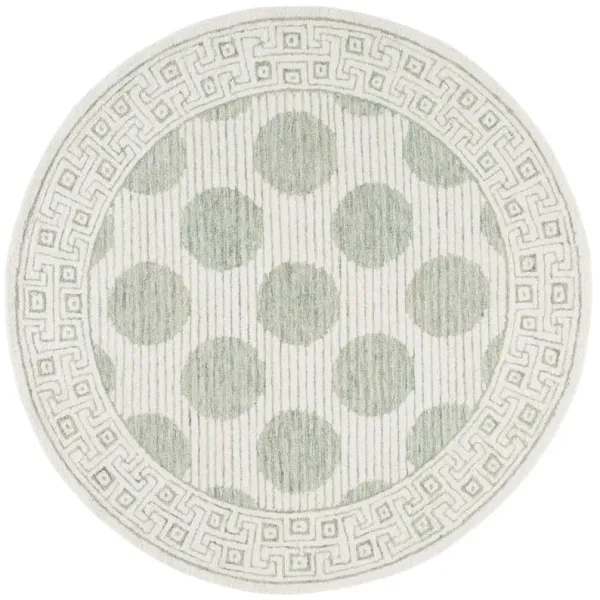 Pine Hand Tufted Rug, Sage/Ivory