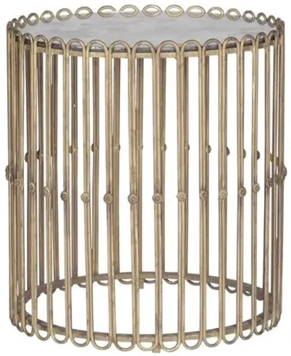 Beatrice Iron Side Table - Gray - Gabby