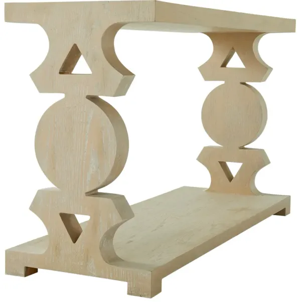 Bloomsbury Geometric Console Table - Natural - Gabby - Brown