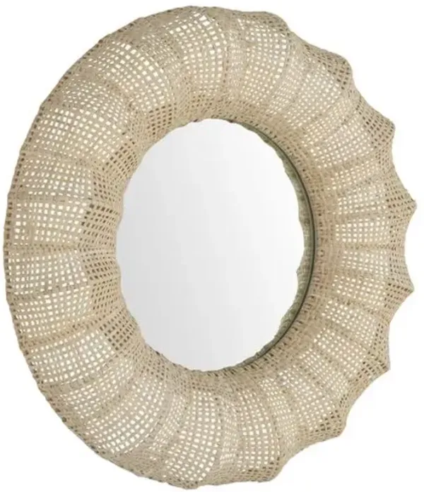 Delilah Round Rattan Wall Mirror - Gabby