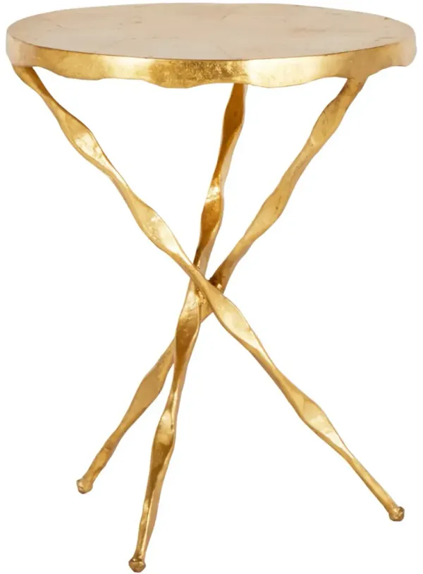 Edgar Iron Side Table - Gold Leaf - Gabby