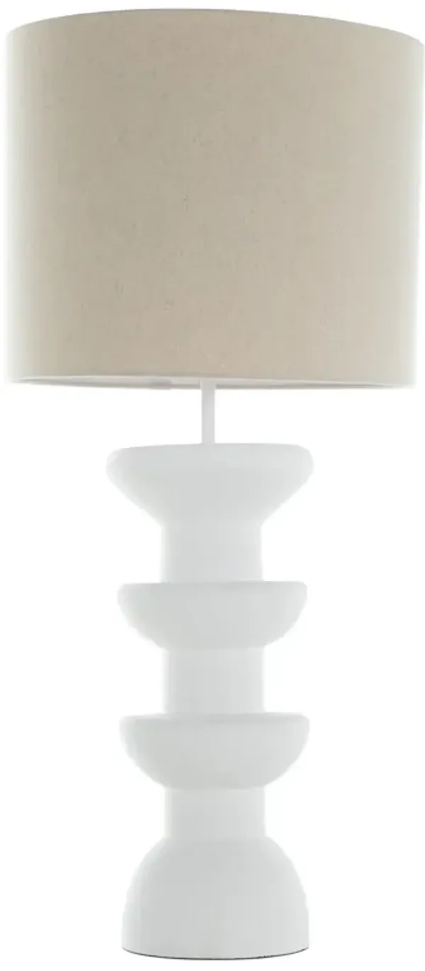 Honu Tiered Table Lamp - Plaster White - Gabby