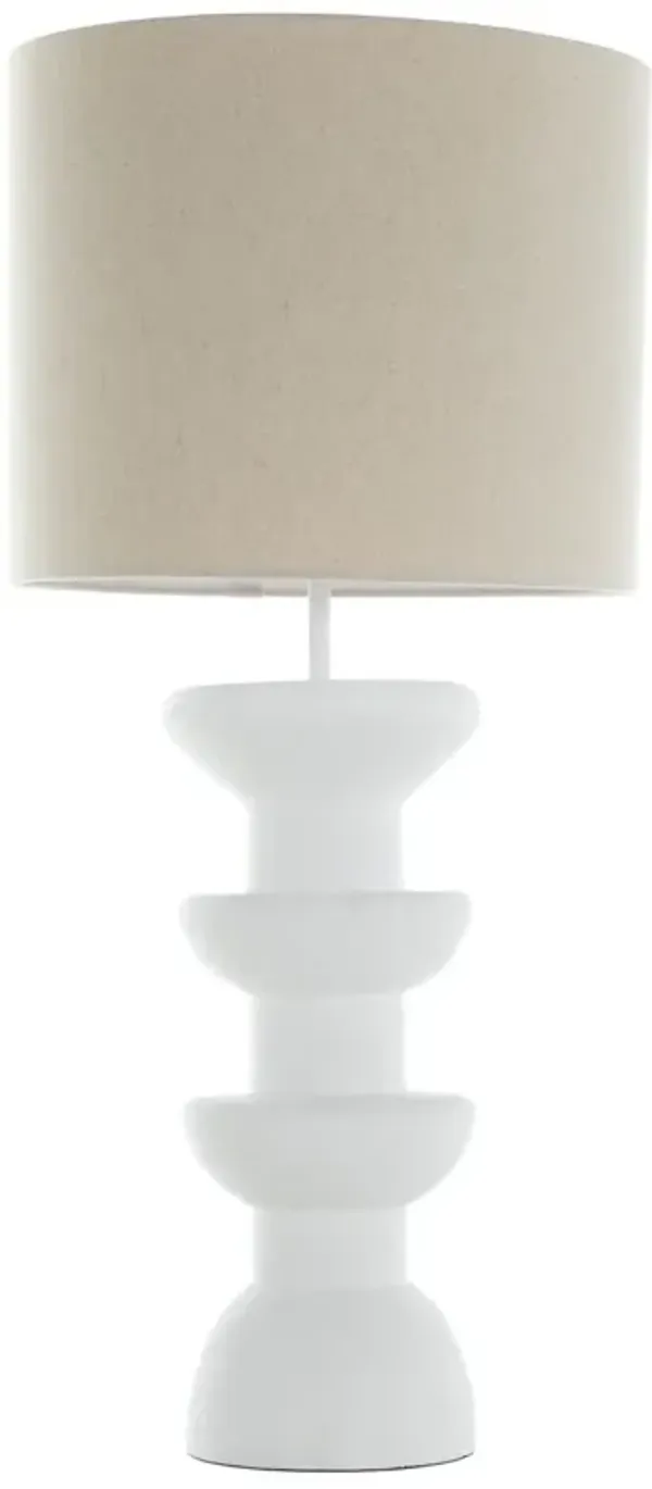 Honu Tiered Table Lamp - Plaster White - Gabby