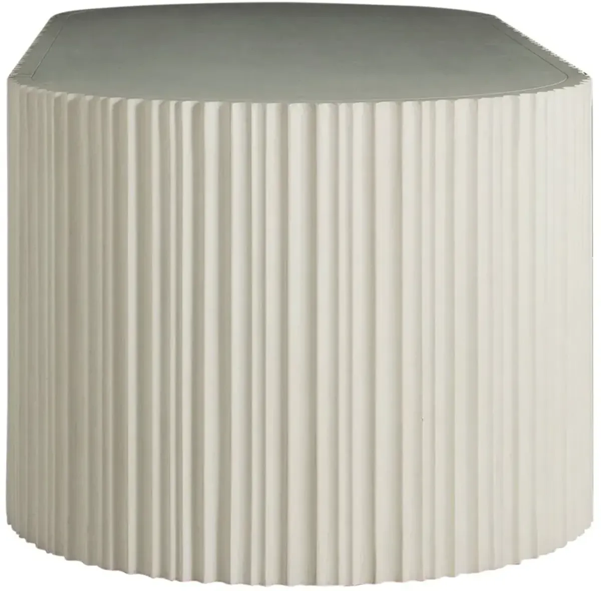 Isadora Ribbed Coffee Table, Sesame White