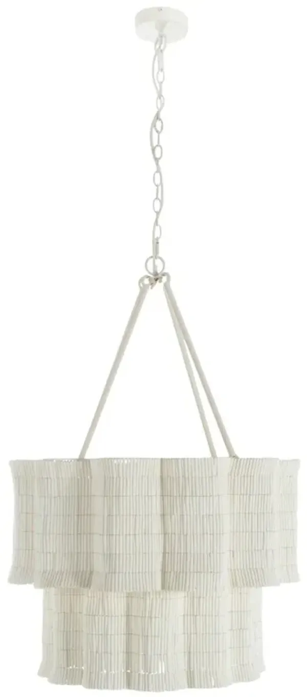 Mimi Beaded Chandelier - Ivory - Gabby - Handcrafted - White