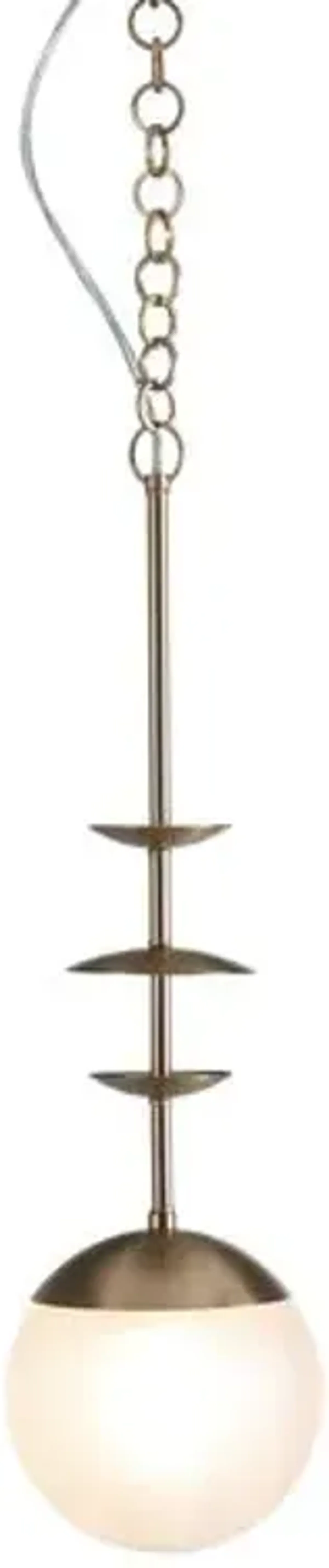 Mod Frosted Round Pendant - Gold - Gabby - Yellow