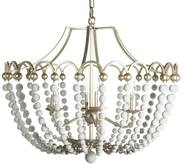 Peggy Beaded Arch Chandelier - Dove White/Gold - Gabby - Gray
