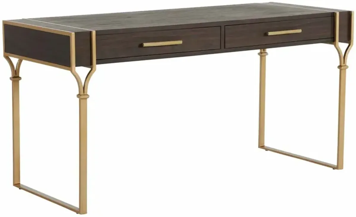 Salvador 2-Drawer Desk, Brown