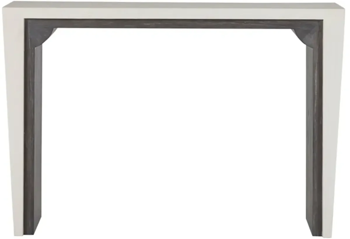 Seca Narrow Console Table - Black/White - Gabby