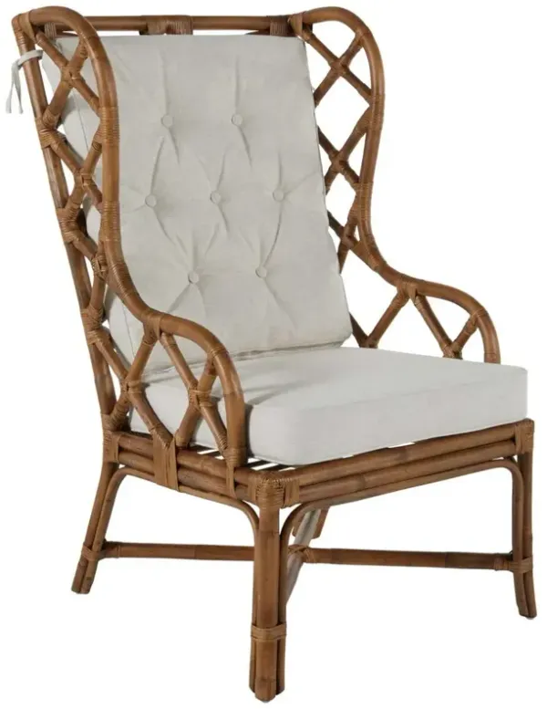 Watson Rattan Wingback Chair - Natural/Beige - Gabby - Brown - Comfortable, Stylish