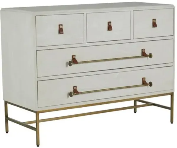 Maya 5-Drawer Dresser - Cerused White - Gabby