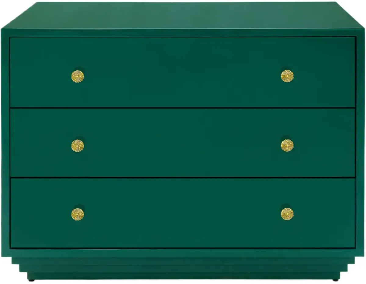 Georgia 3-Drawer Chest - Bunny Williams Home - Green