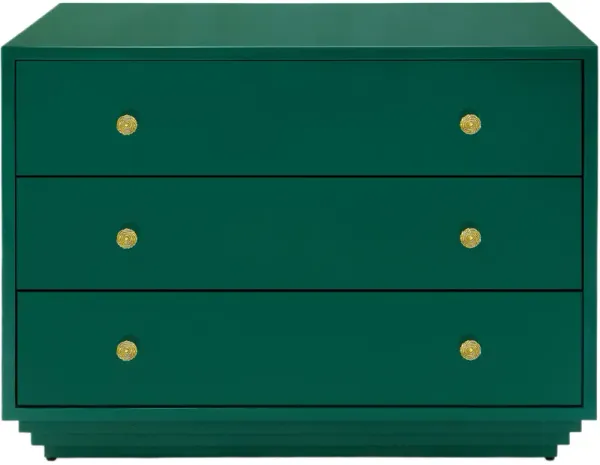 Georgia 3-Drawer Chest - Bunny Williams Home - Green