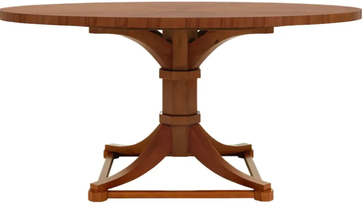 Tedrick Acacia Round Dining Table - Brown - Bunny Williams Home