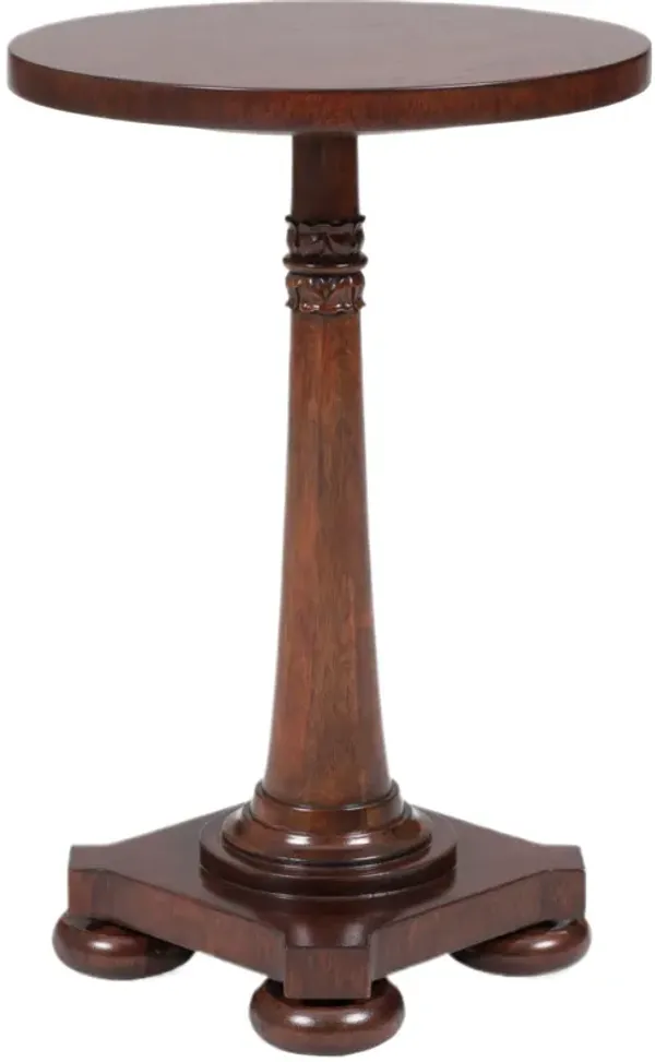 Bun Foot Drinks Table, Brown Beech