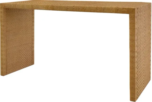 Baylor Rattan Console Table - Natural - Bunny Williams Home - Brown