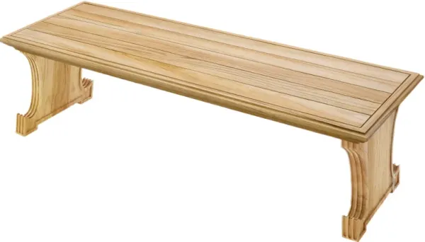 Georgian Outdoor Teak Bench - Natural - Bunny Williams Home - Beige