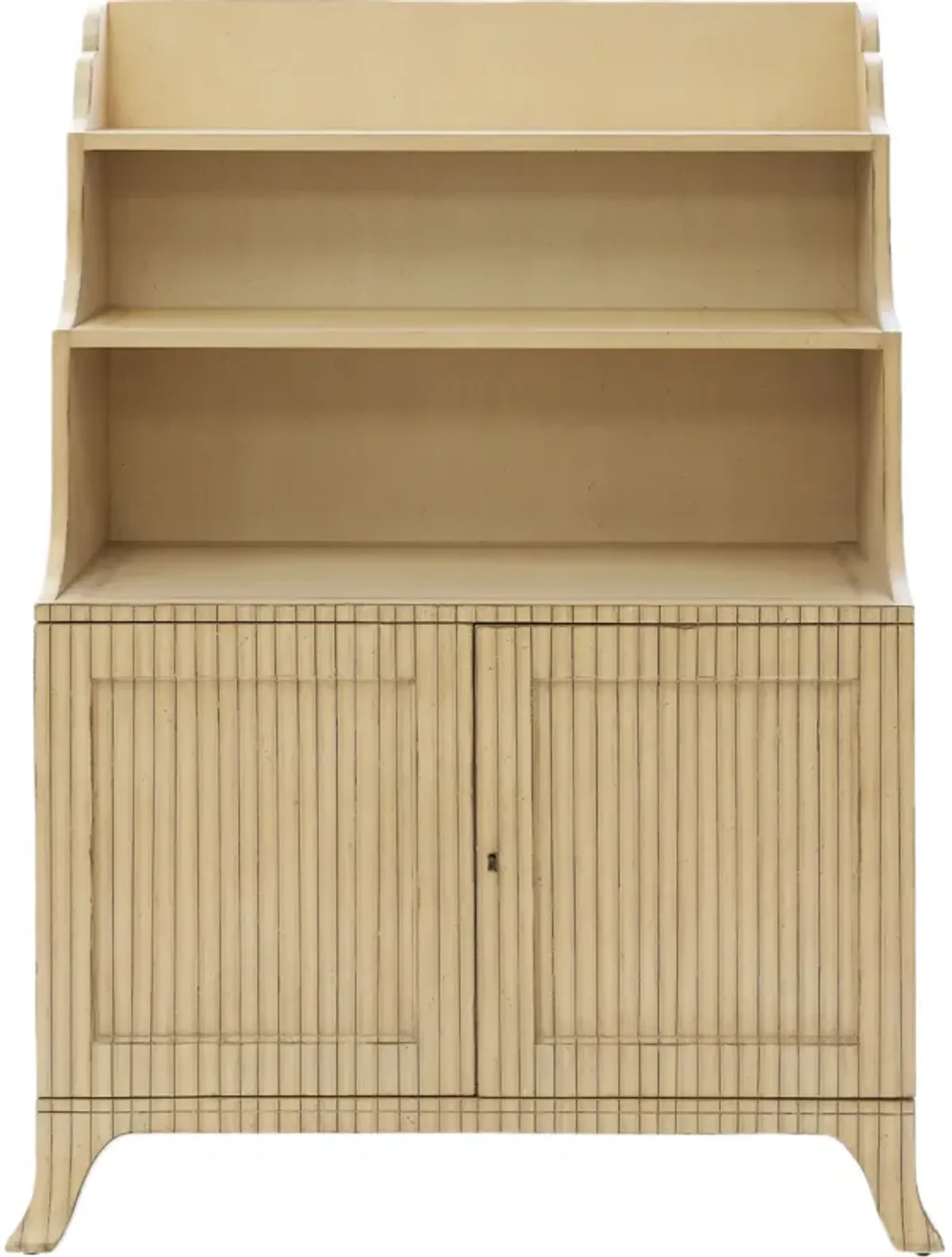 Pencil Stripe Etagere - Cream Mahogany - Bunny Williams Home - Beige