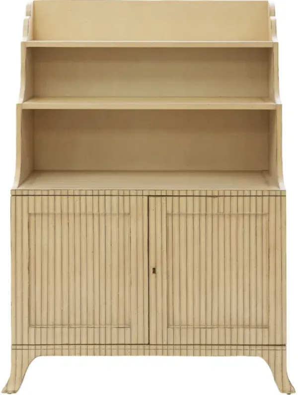 Pencil Stripe Etagere - Cream Mahogany - Bunny Williams Home - Beige