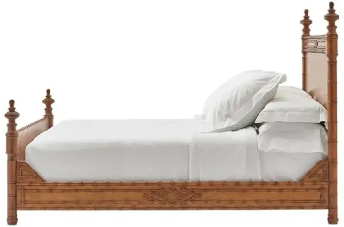 Bamboo Bed - Birdseye Maple - Bunny Williams Home - Brown