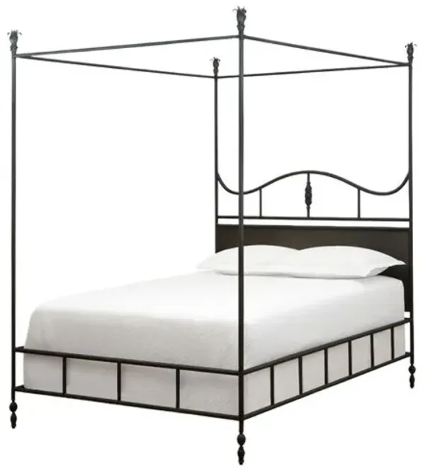 Marlon Canopy Bed - Antique Steel - Bunny Williams Home - Brown