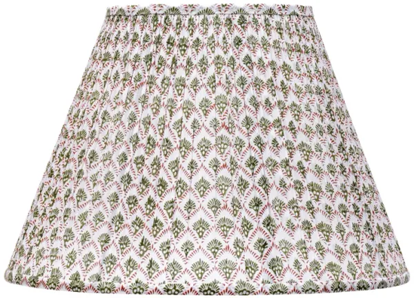 Kanya Lampshade - Green/White - Bunny Williams Home