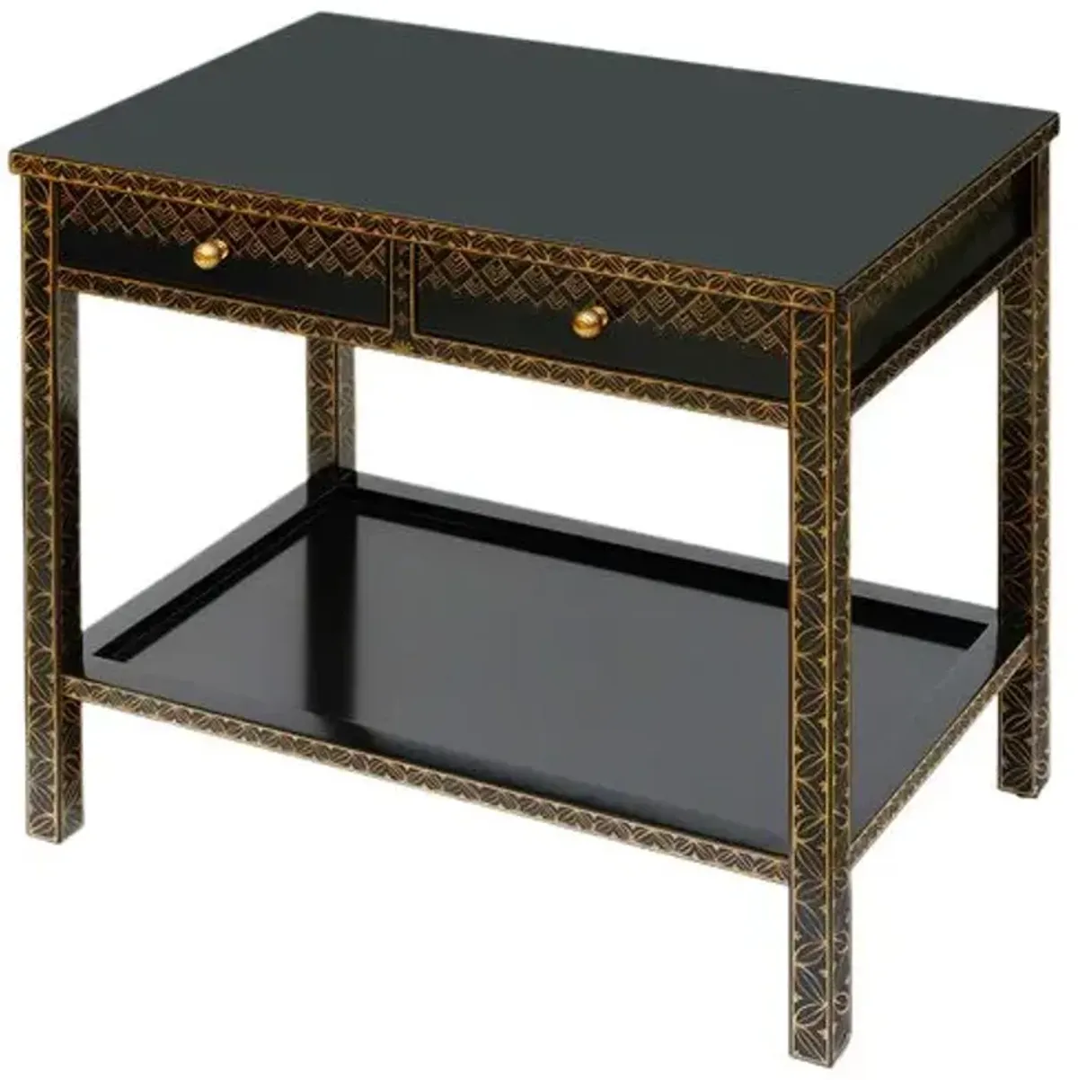 Percival Side Table - Black/Gold - Bunny Williams Home