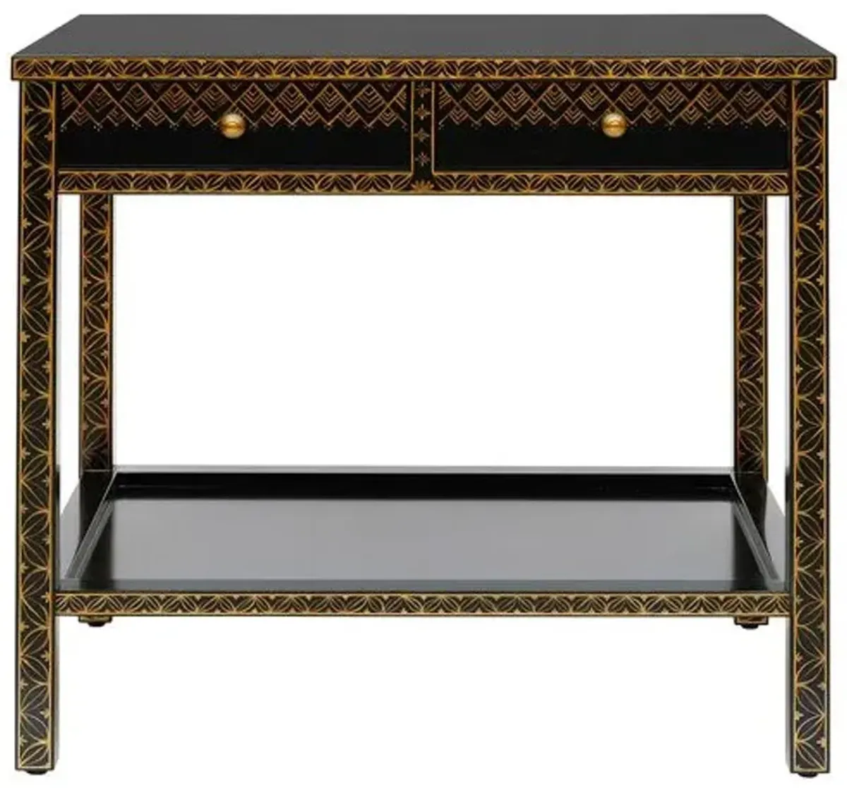 Percival Side Table - Black/Gold - Bunny Williams Home