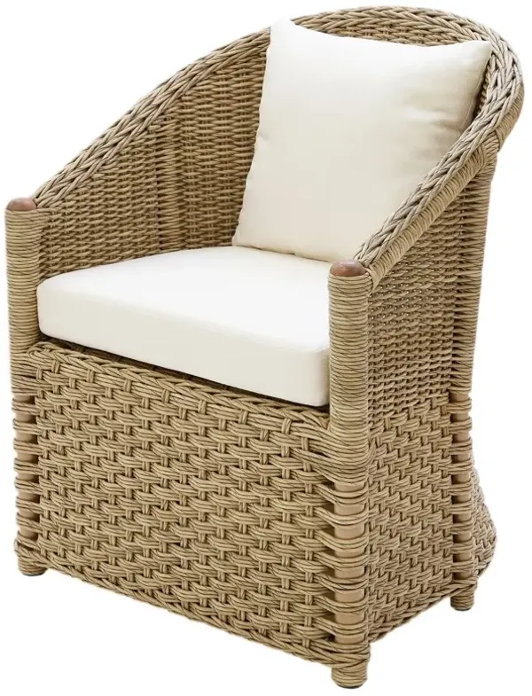Crofter's Indoor/Outdoor Wicker Dining Armchair, Tan/Natte Nature