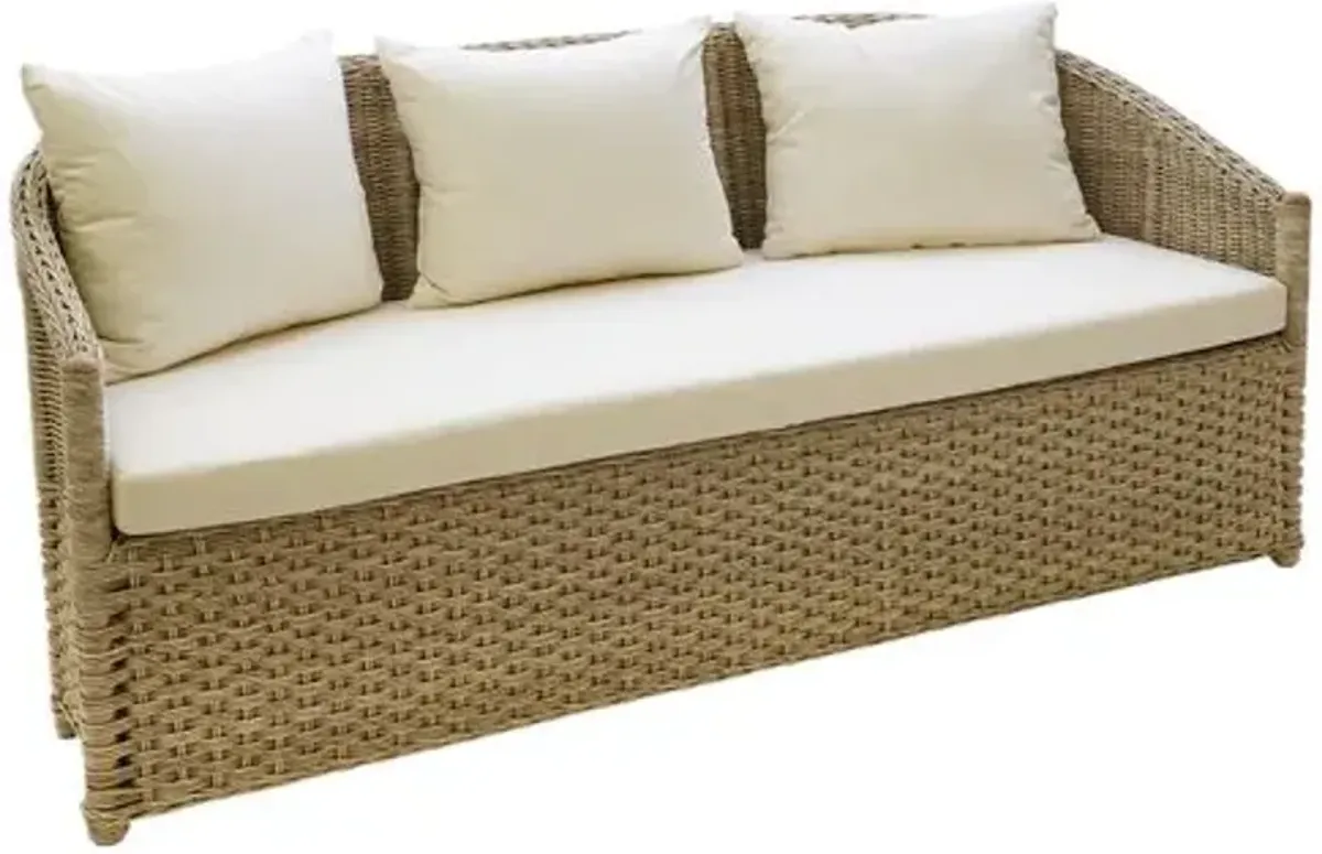 Crofter's Indoor/Outdoor Wicker Sofa - Tan/Natte Nature - Bunny Williams Home