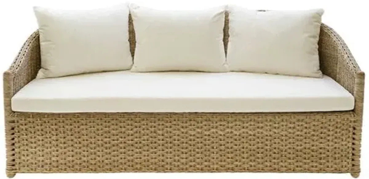 Crofter's Indoor/Outdoor Wicker Sofa - Tan/Natte Nature - Bunny Williams Home