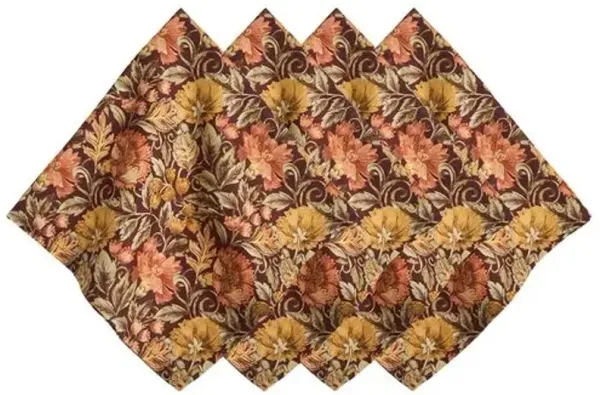 Set of 4 Willa Napkins - Amber - Juliska - Brown