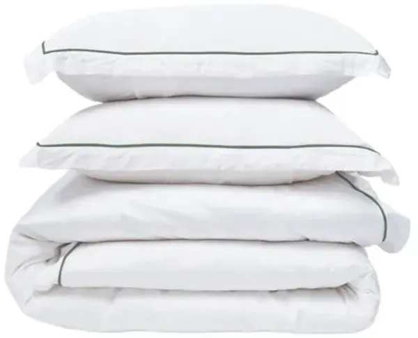 Sheena Bamboo Sateen Duvet Set - Pom Pom at Home - White