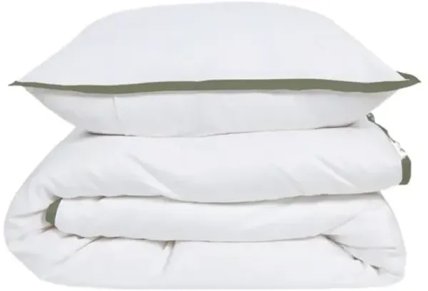 Langston Bamboo Sateen Duvet Set - Pom Pom at Home - White