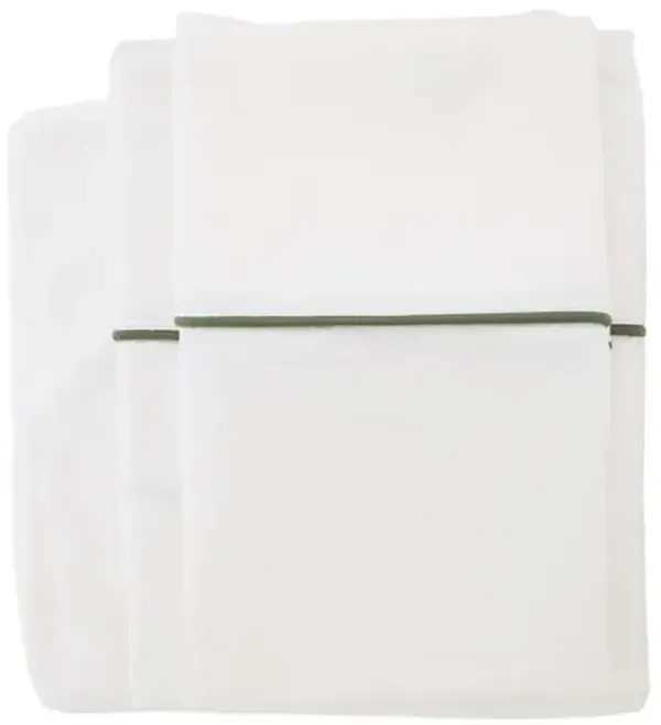 Sheena Bamboo Sateen Sheet Set - Pom Pom at Home - White, 300 Thread Count, Egyptian Cotton Sateen, Soft and Luxurious