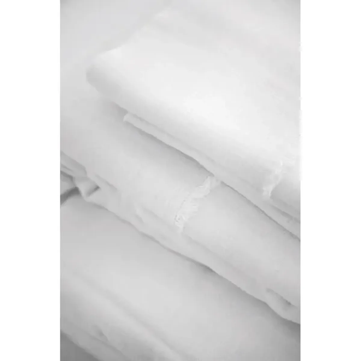 Remi Bamboo/Linen Blend Sheet Set - Pom Pom at Home - White, 300 Thread Count, Egyptian Cotton Sateen, Soft and Luxurious