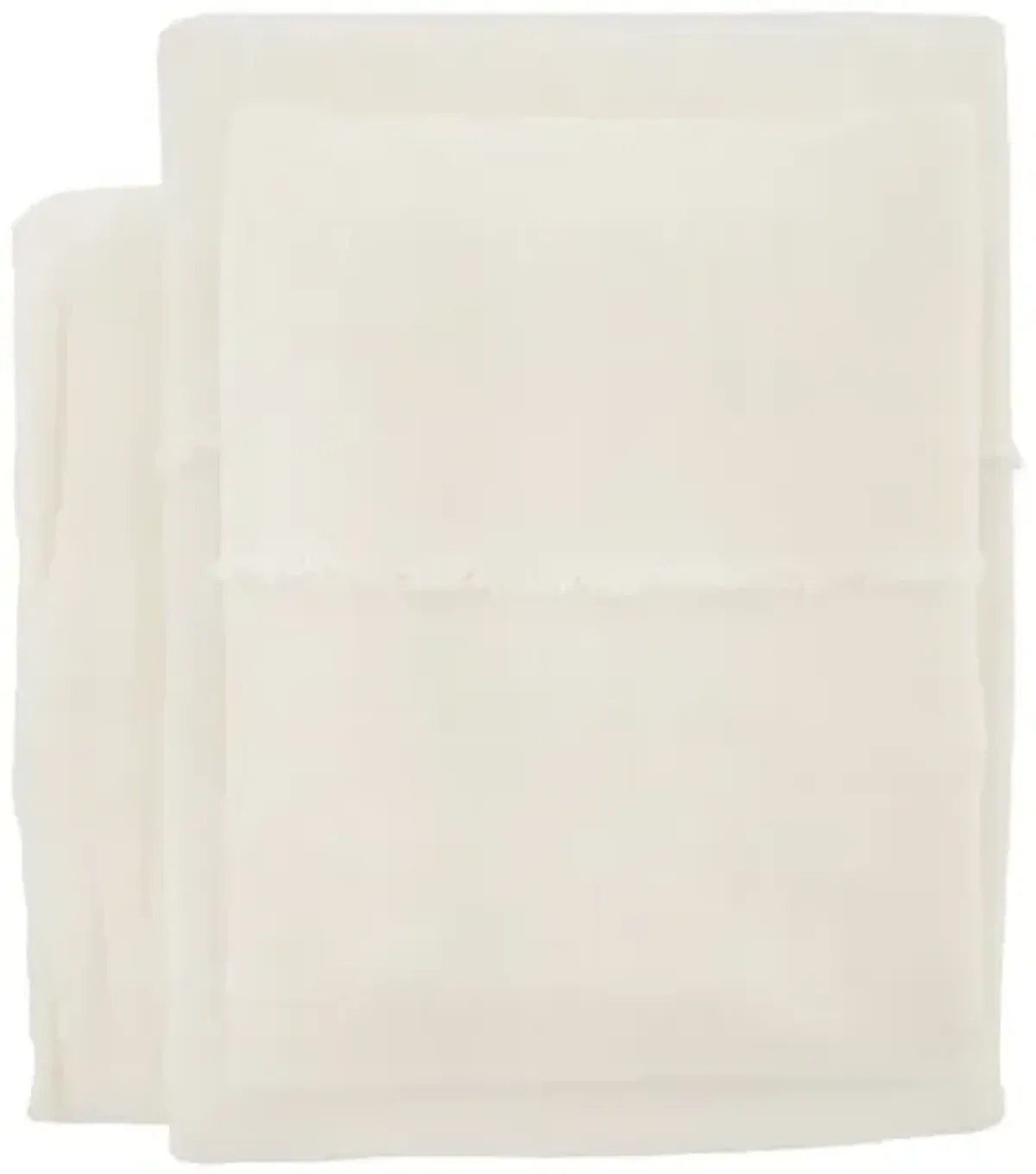 Remi Bamboo/Linen Blend Sheet Set - Pom Pom at Home - White, 300 Thread Count, Egyptian Cotton Sateen, Soft and Luxurious