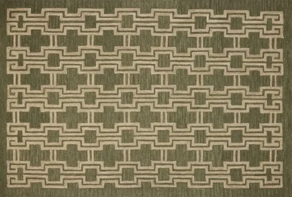 Barrow Rug, Moss/Beige