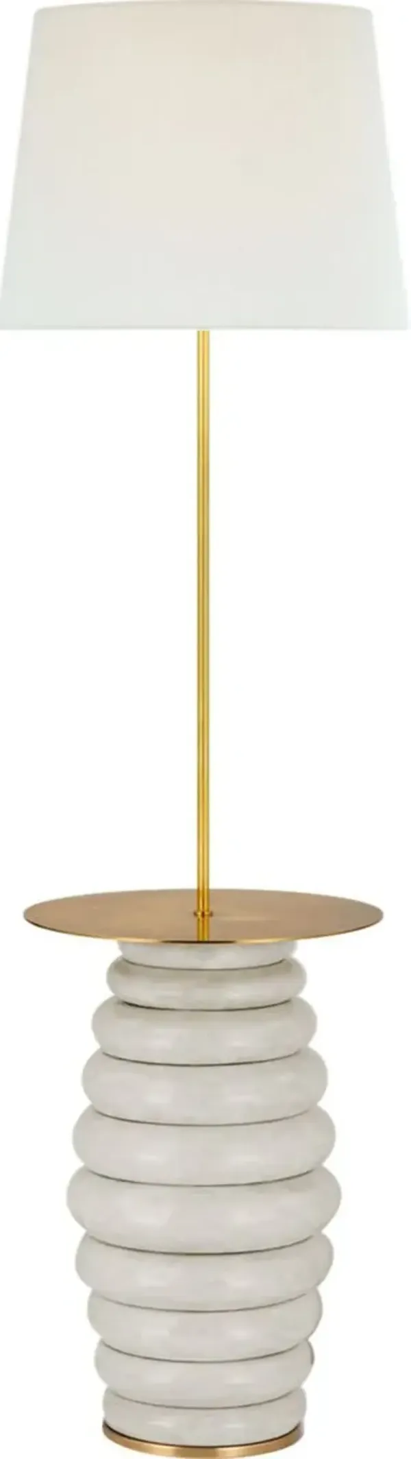 Visual Comfort - Phoebe Extra Large Tray Table Floor Lamp with Drum Shade