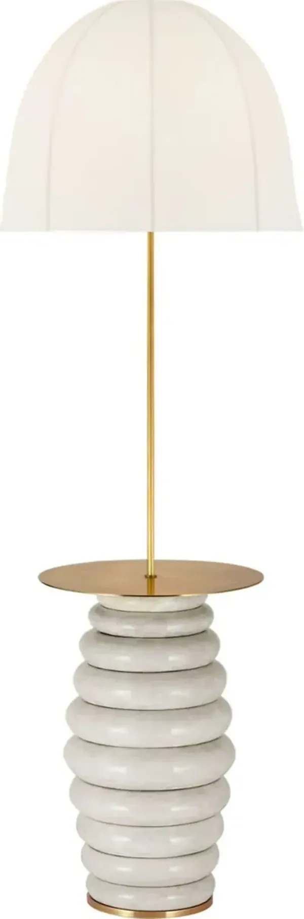 Visual Comfort - Phoebe Extra Large Tray Table Floor Lamp with Dome Shade