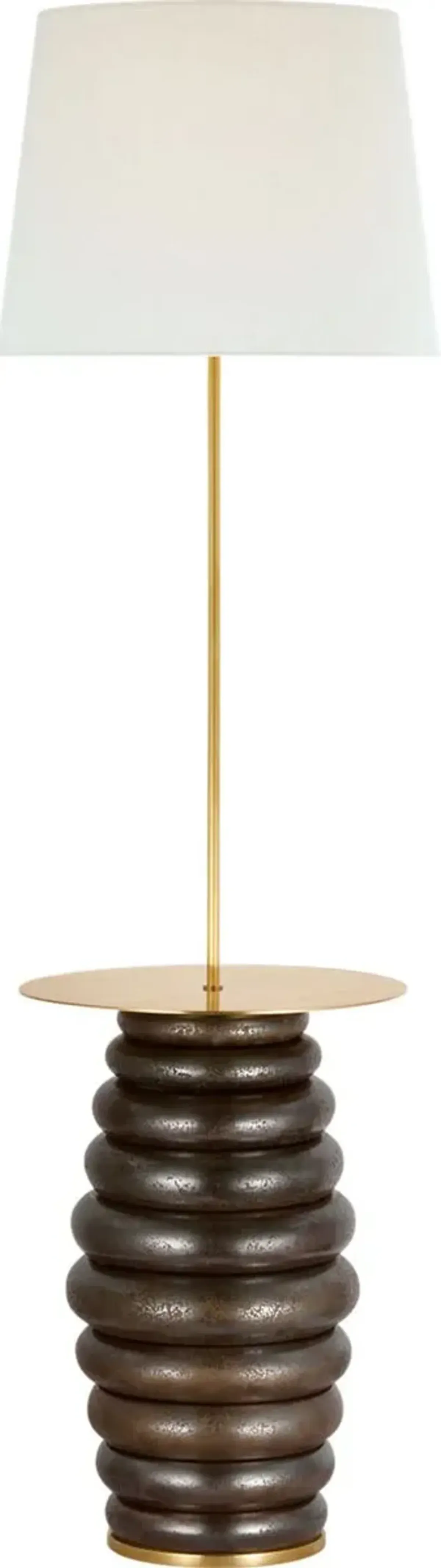 Visual Comfort - Phoebe Extra Large Tray Table Floor Lamp with Drum Shade