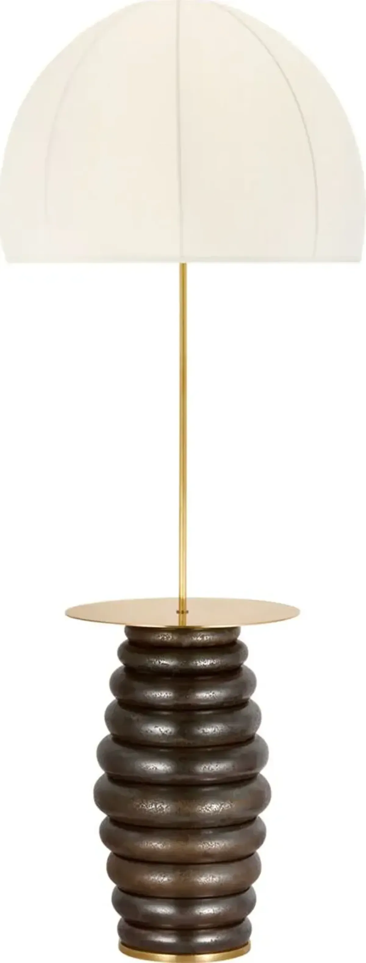 Visual Comfort - Phoebe Extra Large Tray Table Floor Lamp with Dome Shade