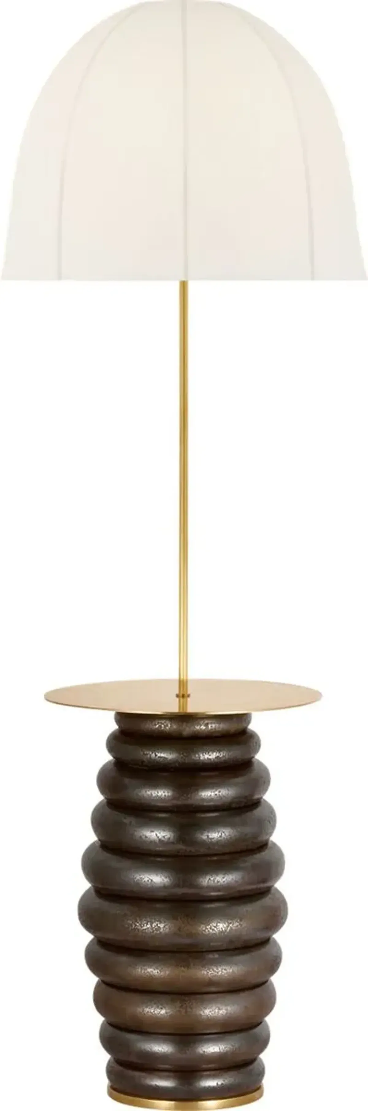 Visual Comfort - Phoebe Extra Large Tray Table Floor Lamp with Dome Shade