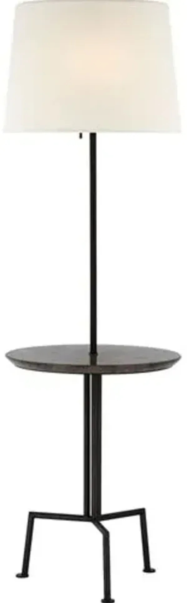 Visual Comfort - Tavlian Large Tray Table Floor Lamp - Black