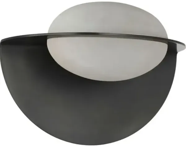 Visual Comfort - Fosse 9" Invertable Alabaster Oval Sconce - Black