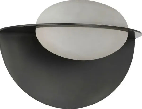 Visual Comfort - Fosse 9" Invertable Alabaster Oval Sconce - Black