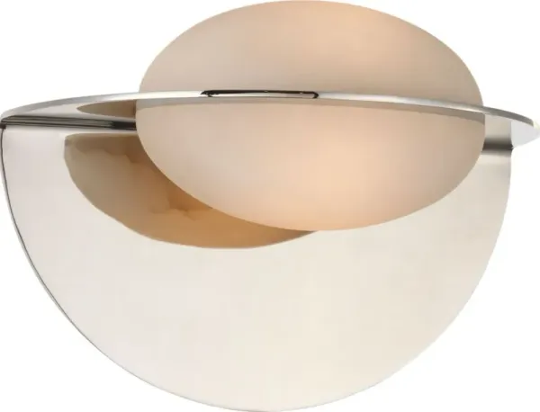 Visual Comfort - Fosse 9" Invertable Alabaster Oval Sconce - Silver